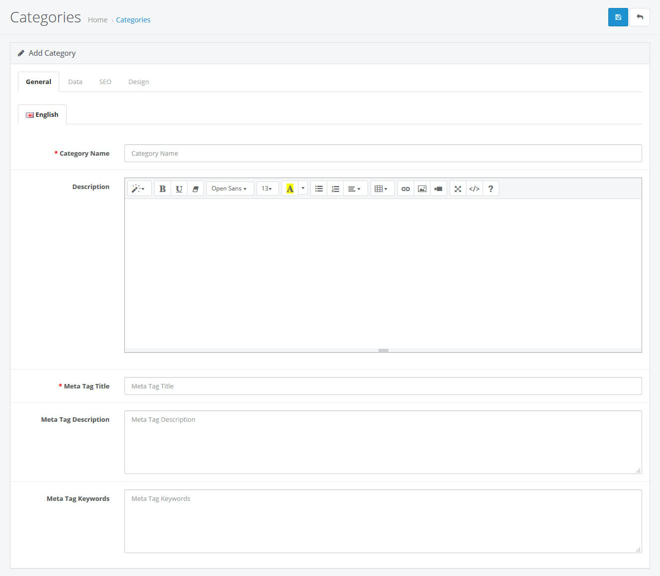 Category - General Tag