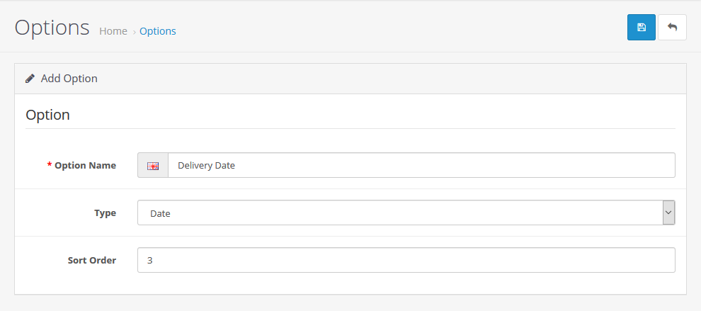 Options Info Date
