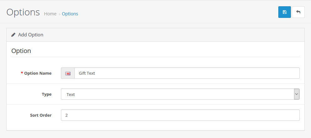 Options Info Text