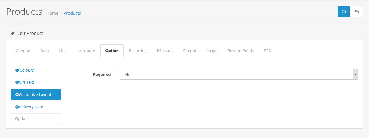 Product Option File