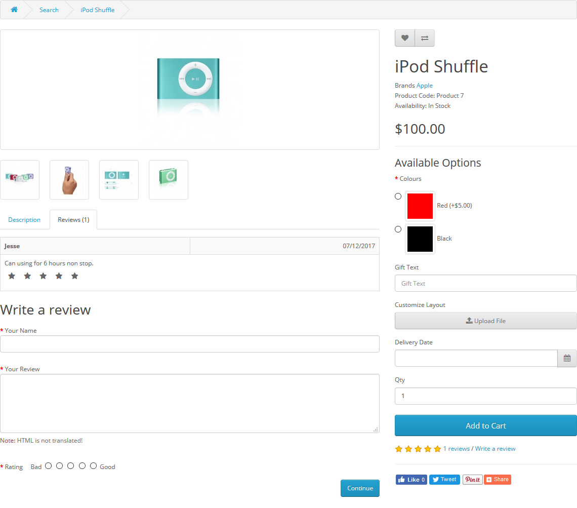 look reviews product page